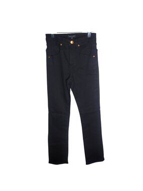 Universal Standard Black High-Rise Straight-Leg Jeans Size 00 Cotton Blend Women